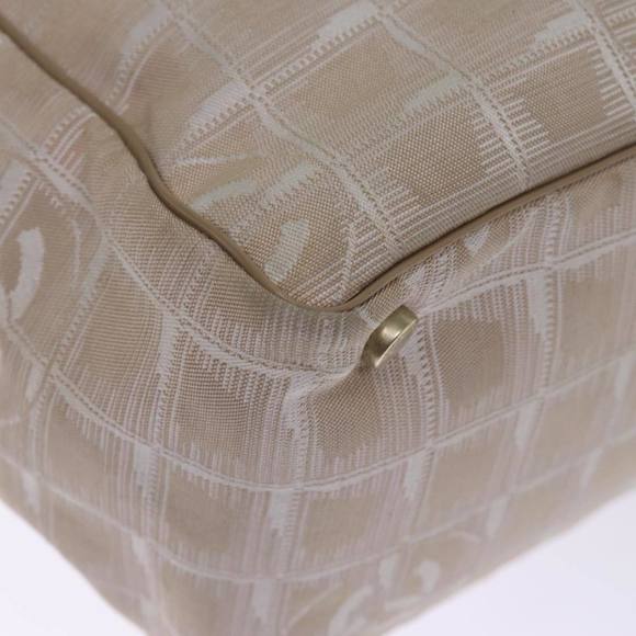 CHANEL New Travel Line Tote Bag Nylon Beige CC Auth bs14728 - Picture 16 of 16